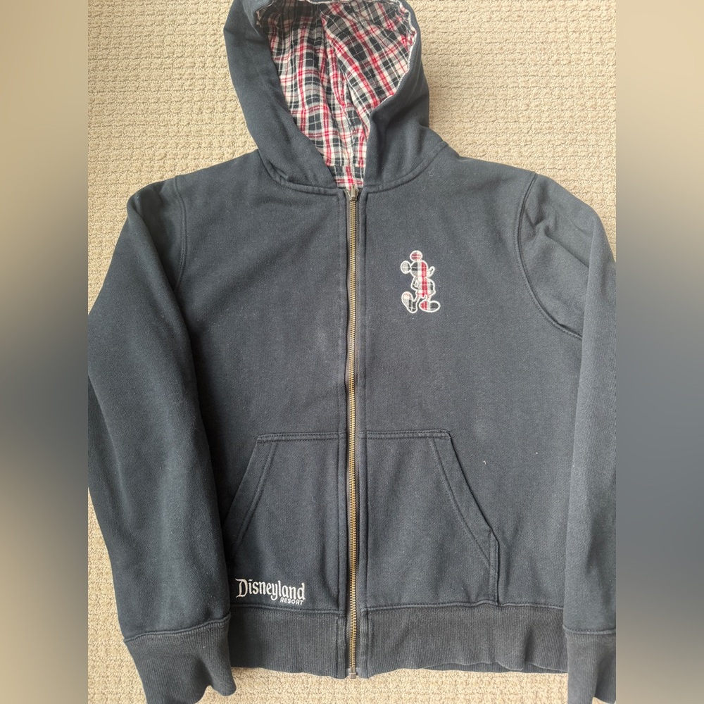 Disneyland Resort Reversible Black/Plaid Hoodie